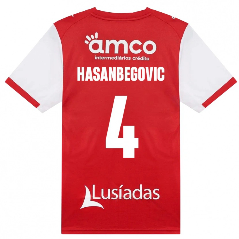 Danxen Hombre Camiseta Melisa Hasanbegović #4 Rojo Blanco Negro 1ª Equipación 2026/27 La Camisa México