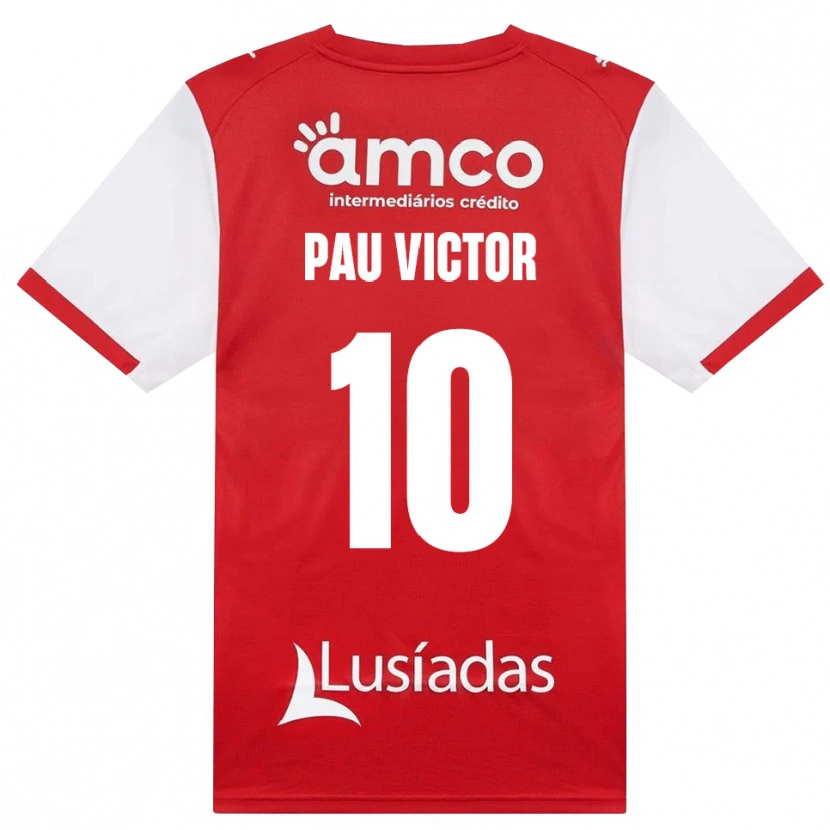 Danxen Hombre Camiseta Pau Víctor #10 Rojo Blanco Negro 1ª Equipación 2026/27 La Camisa México
