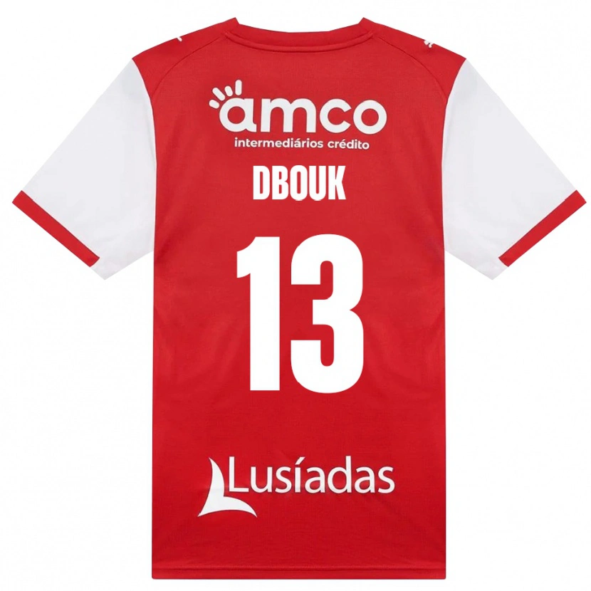 Danxen Hombre Camiseta Gabriel Dbouk #13 Rojo Blanco Negro 1ª Equipación 2026/27 La Camisa México