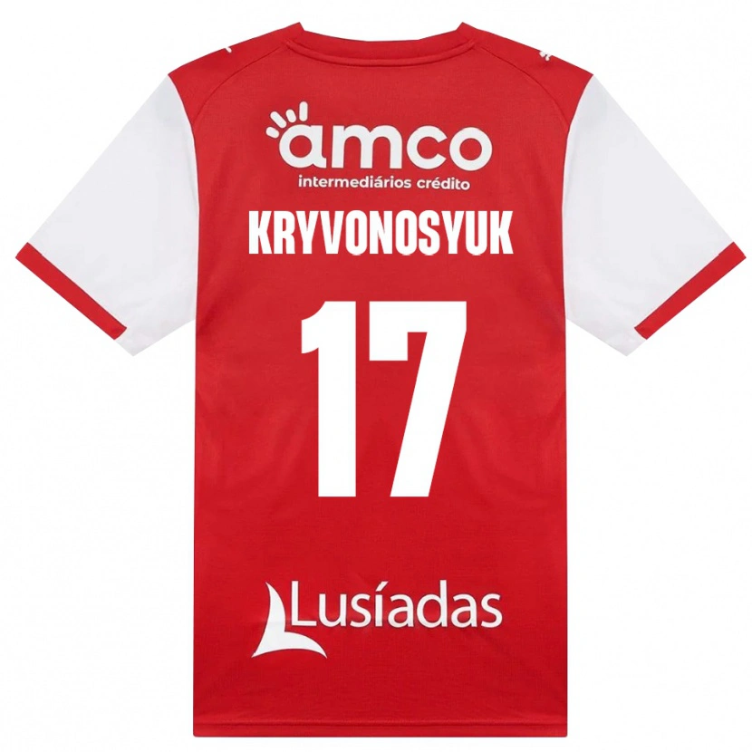 Danxen Hombre Camiseta Leonardo Kryvonosyuk #17 Rojo Blanco Negro 1ª Equipación 2026/27 La Camisa México