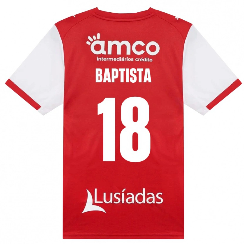 Danxen Hombre Camiseta Tiago Baptista #18 Rojo Blanco Negro 1ª Equipación 2026/27 La Camisa México