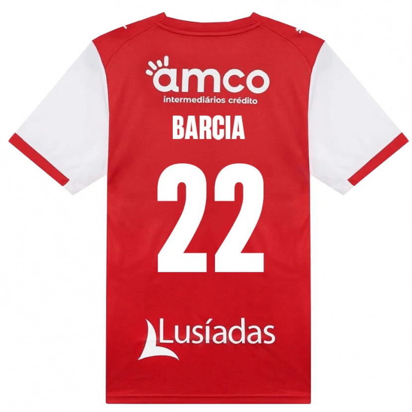 Danxen Hombre Camiseta Sergio Barcia #22 Rojo Blanco Negro 1ª Equipación 2026/27 La Camisa México