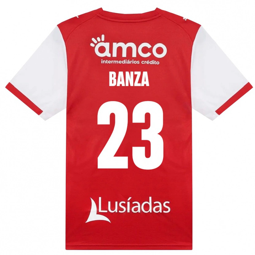 Danxen Hombre Camiseta Simon Banza #23 Rojo Blanco Negro 1ª Equipación 2026/27 La Camisa México