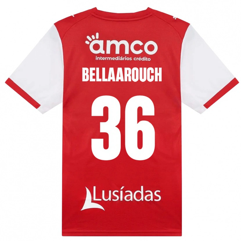 Danxen Hombre Camiseta Alaa Bellaarouch #36 Rojo Blanco Negro 1ª Equipación 2026/27 La Camisa México