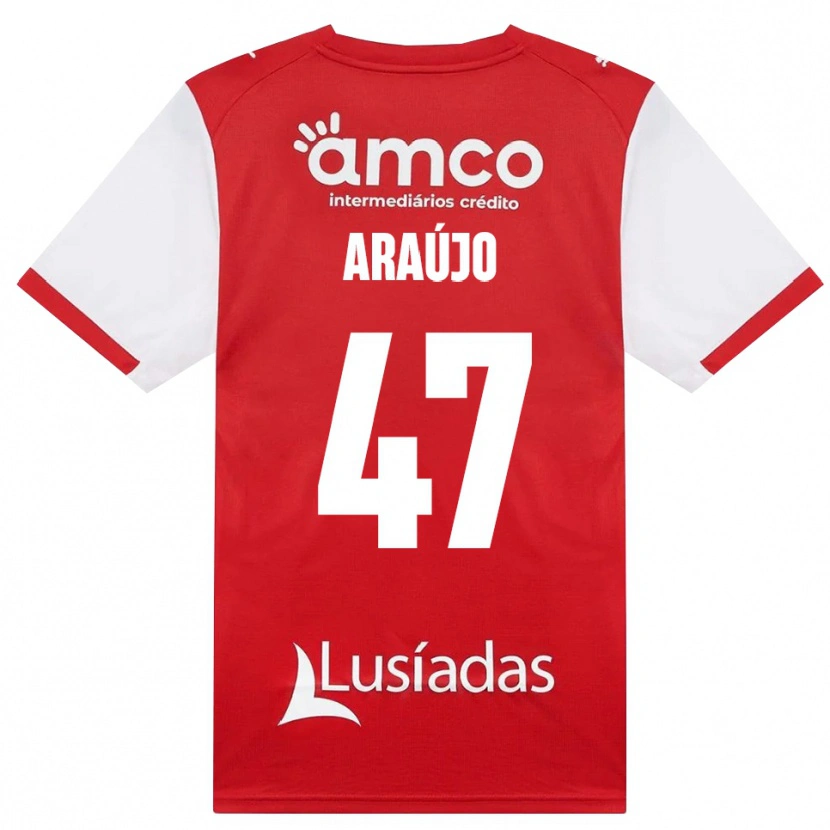 Danxen Hombre Camiseta Matheus Araújo #47 Rojo Blanco Negro 1ª Equipación 2026/27 La Camisa México