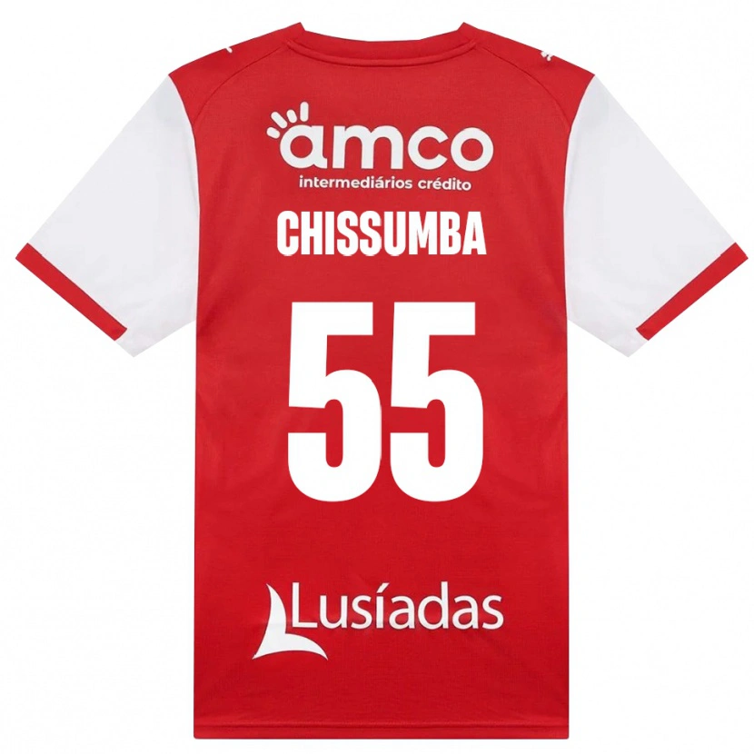 Danxen Hombre Camiseta Chissumba #55 Rojo Blanco Negro 1ª Equipación 2026/27 La Camisa México