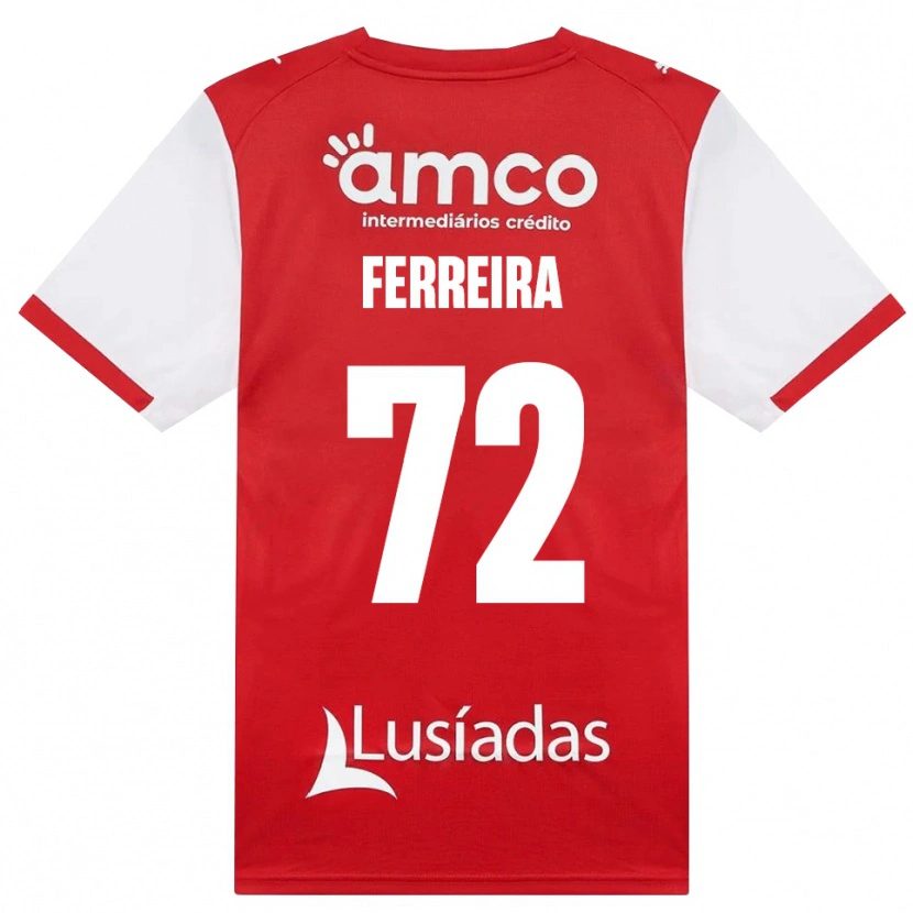 Danxen Hombre Camiseta André Ferreira #72 Rojo Blanco Negro 1ª Equipación 2026/27 La Camisa México