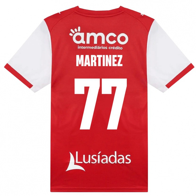 Danxen Hombre Camiseta Gabri Martínez #77 Rojo Blanco Negro 1ª Equipación 2026/27 La Camisa México