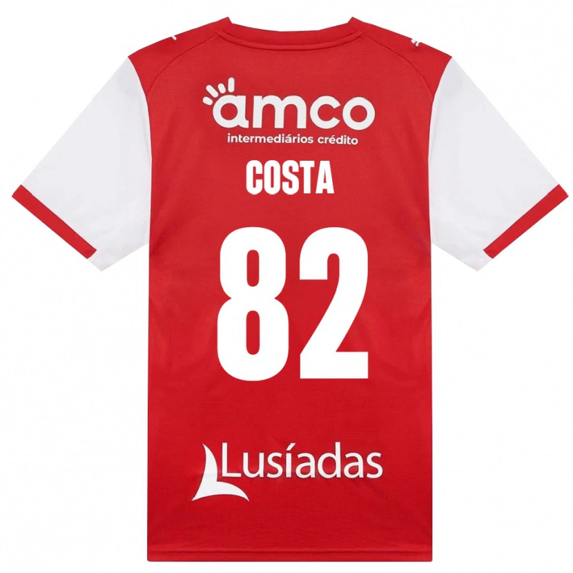 Danxen Hombre Camiseta Gui Costa #82 Rojo Blanco Negro 1ª Equipación 2026/27 La Camisa México
