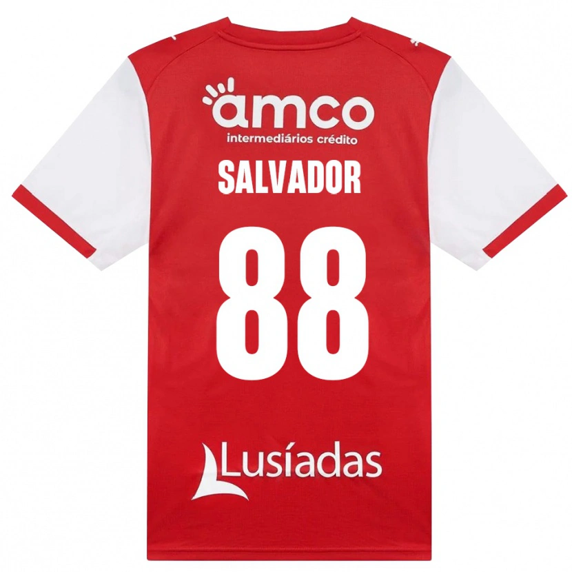 Danxen Hombre Camiseta João Salvador #88 Rojo Blanco Negro 1ª Equipación 2026/27 La Camisa México