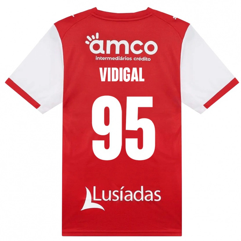 Danxen Hombre Camiseta Sandro Vidigal #95 Rojo Blanco Negro 1ª Equipación 2026/27 La Camisa México