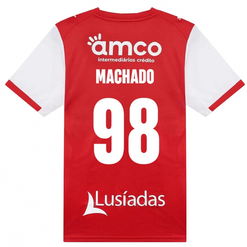 Danxen Hombre Camiseta Gonçalo Machado #98 Rojo Blanco Negro 1ª Equipación 2026/27 La Camisa México