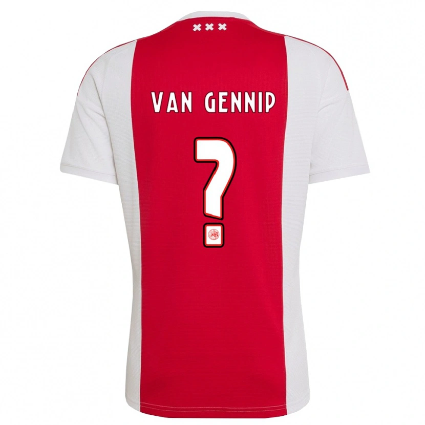 Danxen Hombre Camiseta Thiago Van Gennip #0 Rojo Blanco Amarillo 1ª Equipación 2026/27 La Camisa México