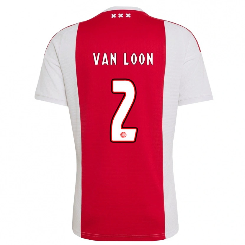 Danxen Hombre Camiseta Gerain Van Loon #2 Rojo Blanco Amarillo 1ª Equipación 2026/27 La Camisa México