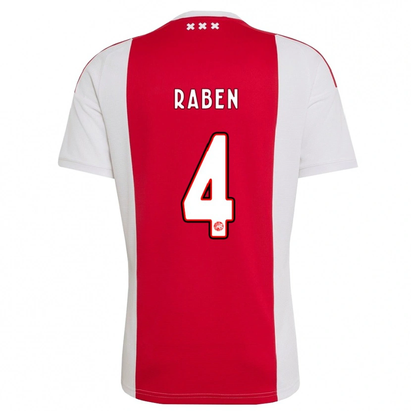 Danxen Hombre Camiseta Niall Raben #4 Rojo Blanco Amarillo 1ª Equipación 2026/27 La Camisa México