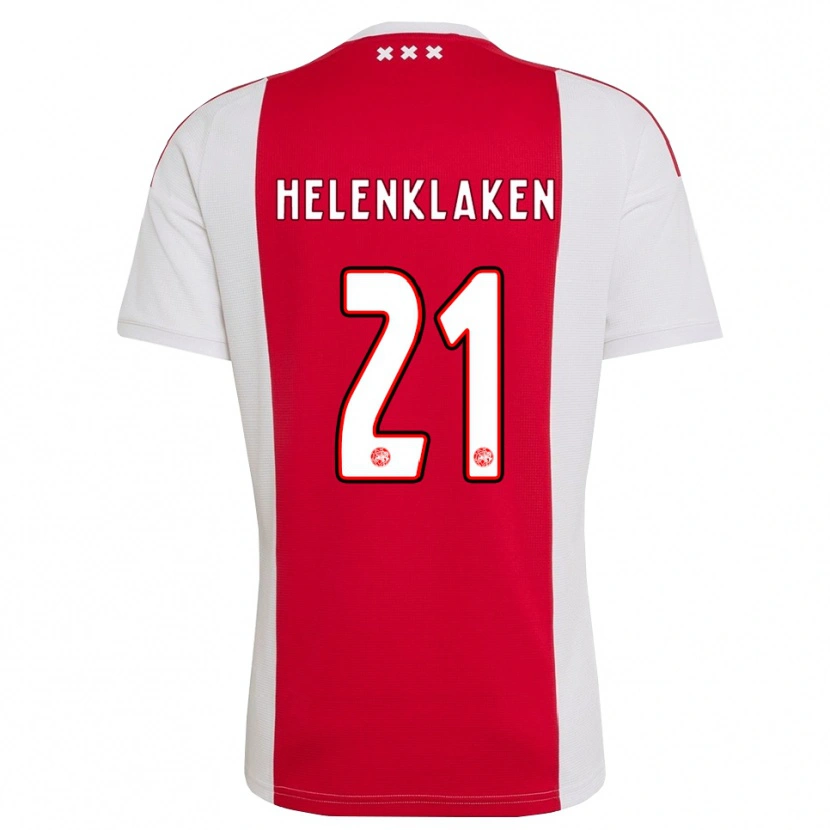 Danxen Hombre Camiseta Sjors Helenklaken #21 Rojo Blanco Amarillo 1ª Equipación 2026/27 La Camisa México