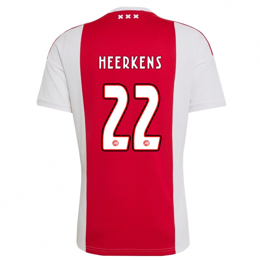 Danxen Hombre Camiseta Joeri Heerkens #22 Rojo Blanco Amarillo 1ª Equipación 2026/27 La Camisa México