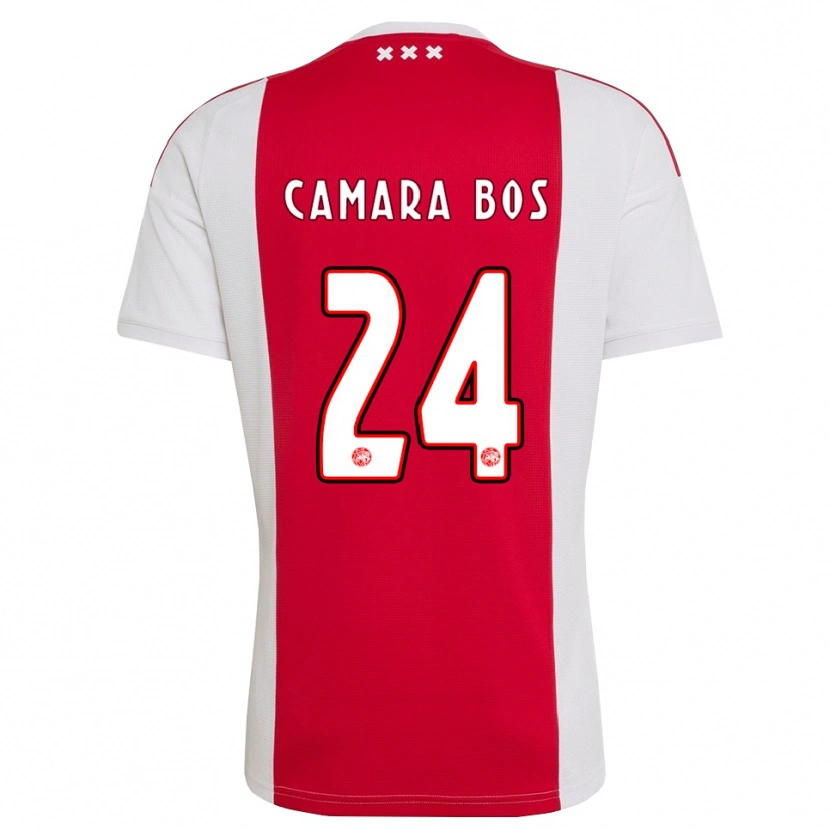 Danxen Hombre Camiseta Daniel Camara Bos #24 Rojo Blanco Amarillo 1ª Equipación 2026/27 La Camisa México