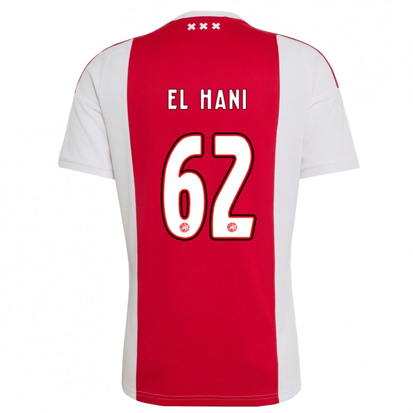 Danxen Hombre Camiseta Aymean El Hani #62 Rojo Blanco Amarillo 1ª Equipación 2026/27 La Camisa México