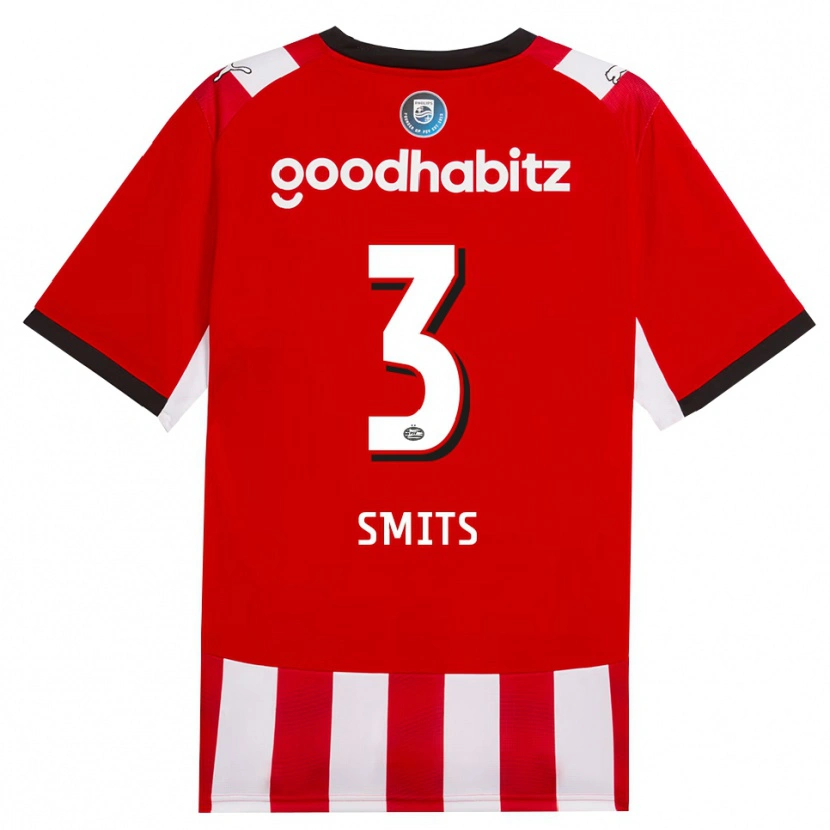 Danxen Hombre Camiseta Thomas Smits #3 Rojo Blanco Negro 1ª Equipación 2026/27 La Camisa México