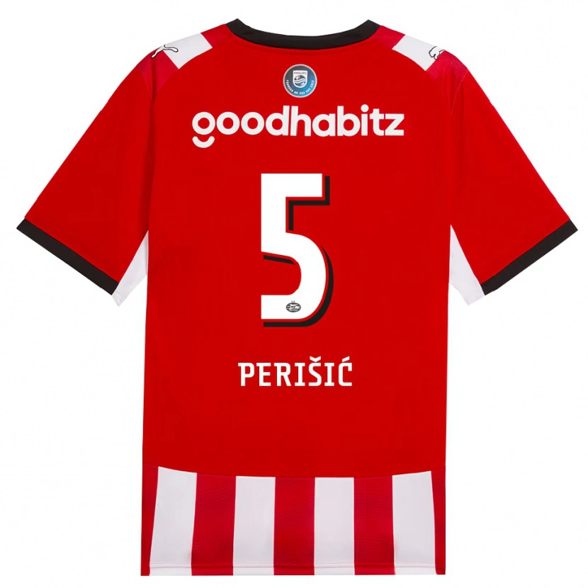 Danxen Hombre Camiseta Ivan Perišić #5 Rojo Blanco Negro 1ª Equipación 2026/27 La Camisa México