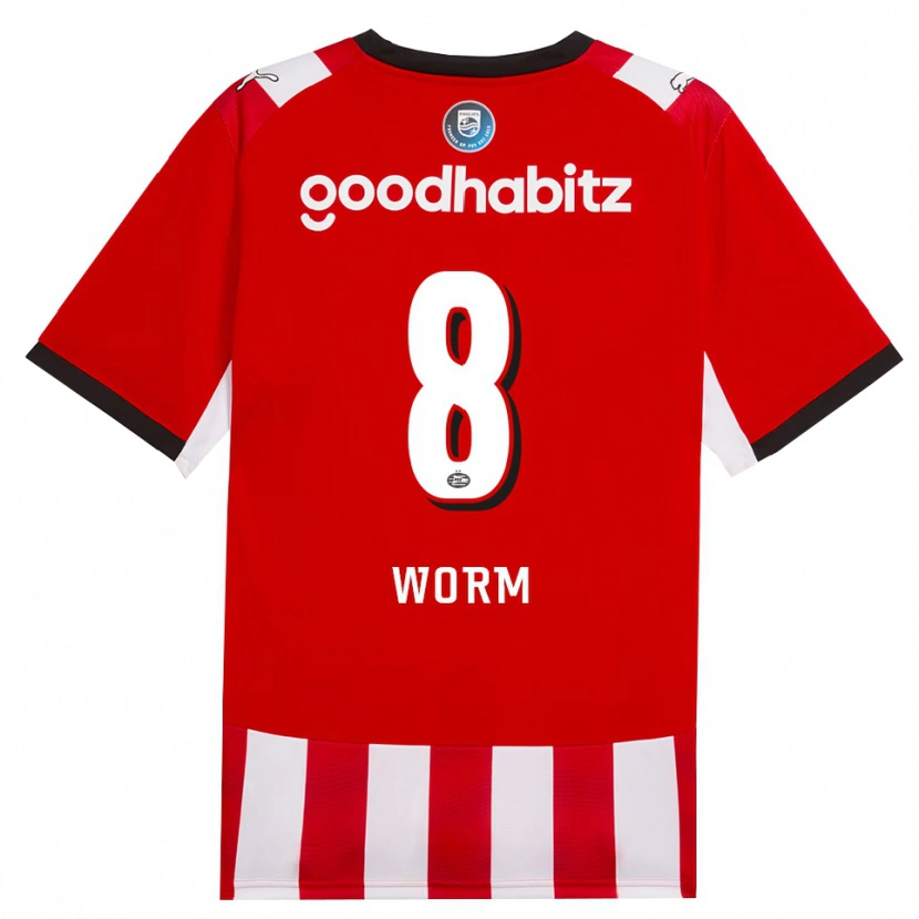 Danxen Hombre Camiseta Siri Worm #8 Rojo Blanco Negro 1ª Equipación 2026/27 La Camisa México