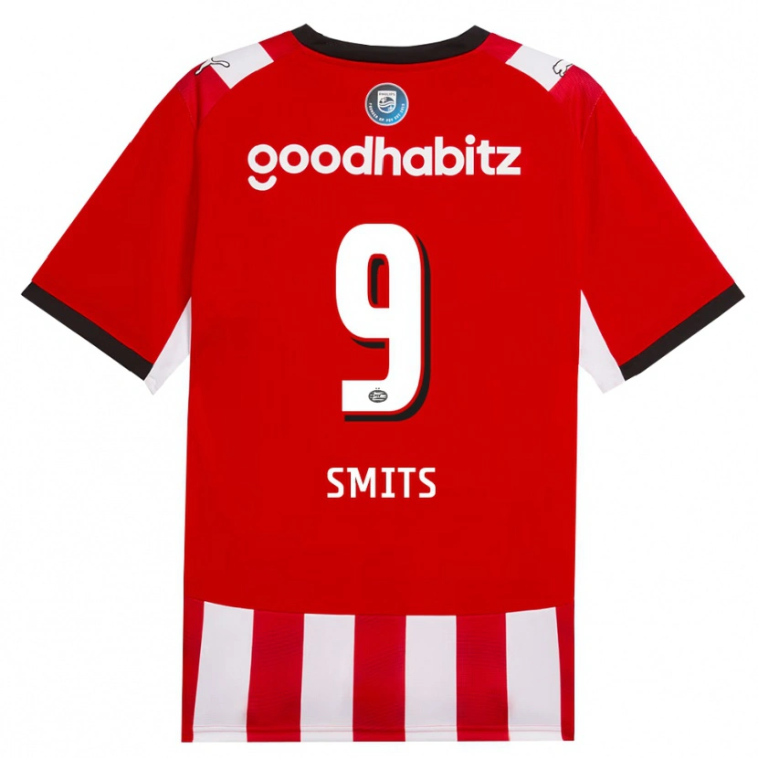 Danxen Hombre Camiseta Joelle Smits #9 Rojo Blanco Negro 1ª Equipación 2026/27 La Camisa México