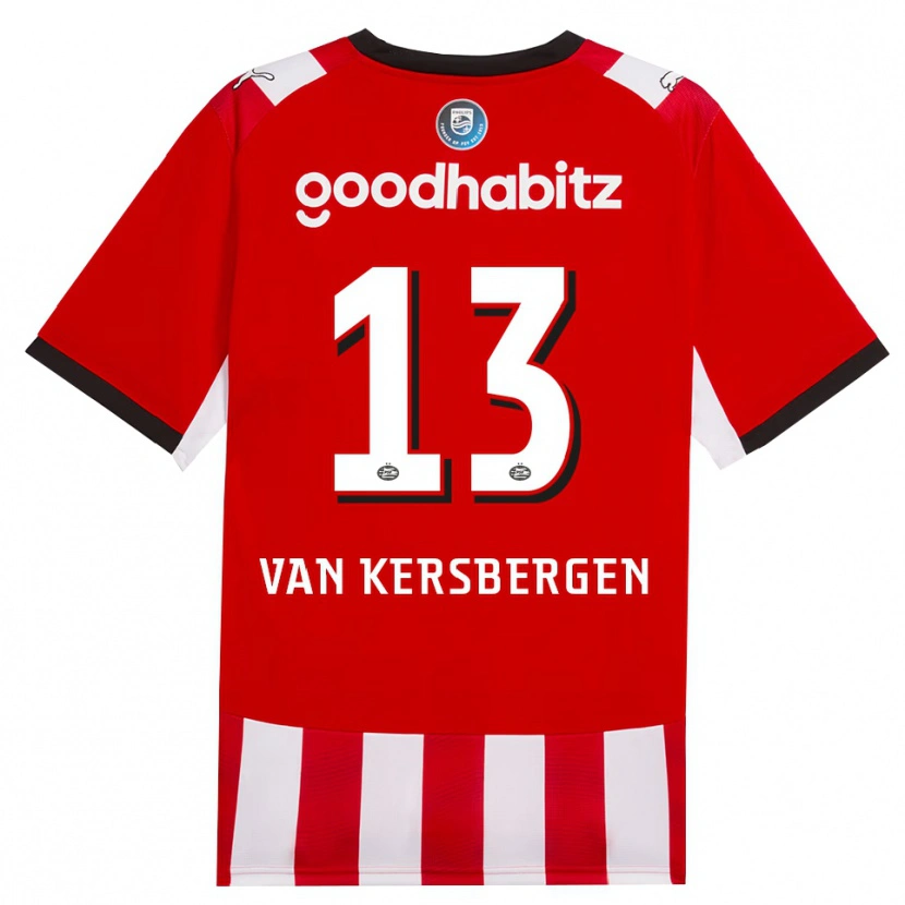 Danxen Hombre Camiseta Sander Van Kersbergen #13 Rojo Blanco Negro 1ª Equipación 2026/27 La Camisa México