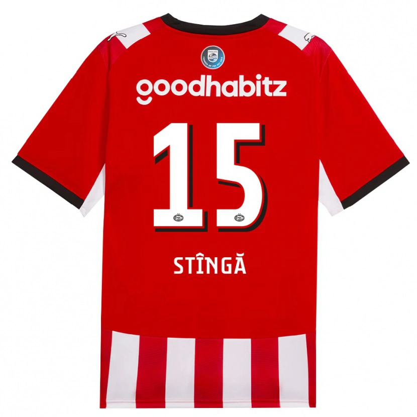 Danxen Hombre Camiseta Lucas Stîngă #15 Rojo Blanco Negro 1ª Equipación 2026/27 La Camisa México
