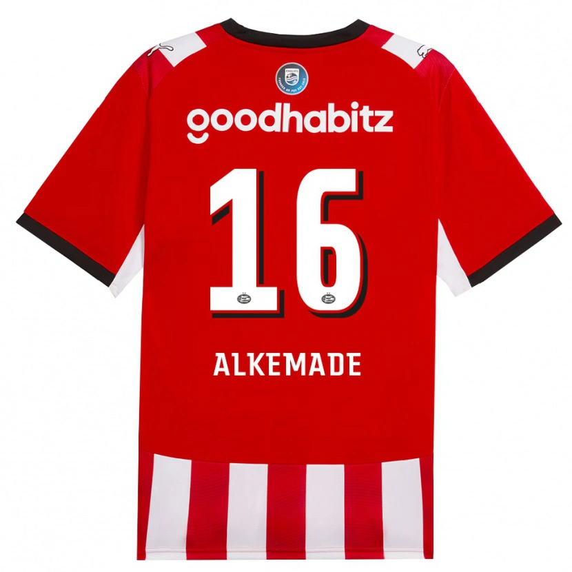Danxen Hombre Camiseta Lisan Alkemade #16 Rojo Blanco Negro 1ª Equipación 2026/27 La Camisa México