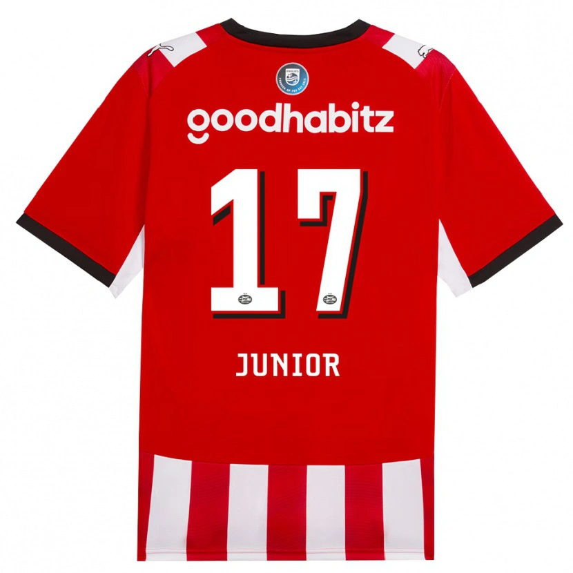 Danxen Hombre Camiseta Mauro Júnior #17 Rojo Blanco Negro 1ª Equipación 2026/27 La Camisa México