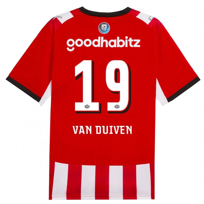 Danxen Hombre Camiseta Jason Van Duiven #19 Rojo Blanco Negro 1ª Equipación 2026/27 La Camisa México