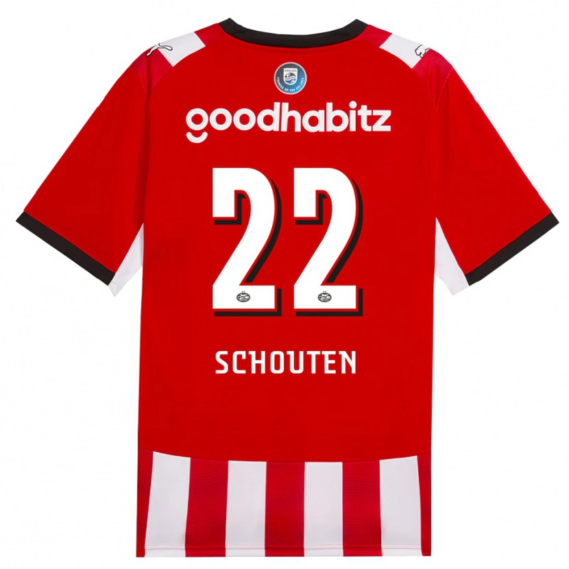 Danxen Hombre Camiseta Jerdy Schouten #22 Rojo Blanco Negro 1ª Equipación 2026/27 La Camisa México