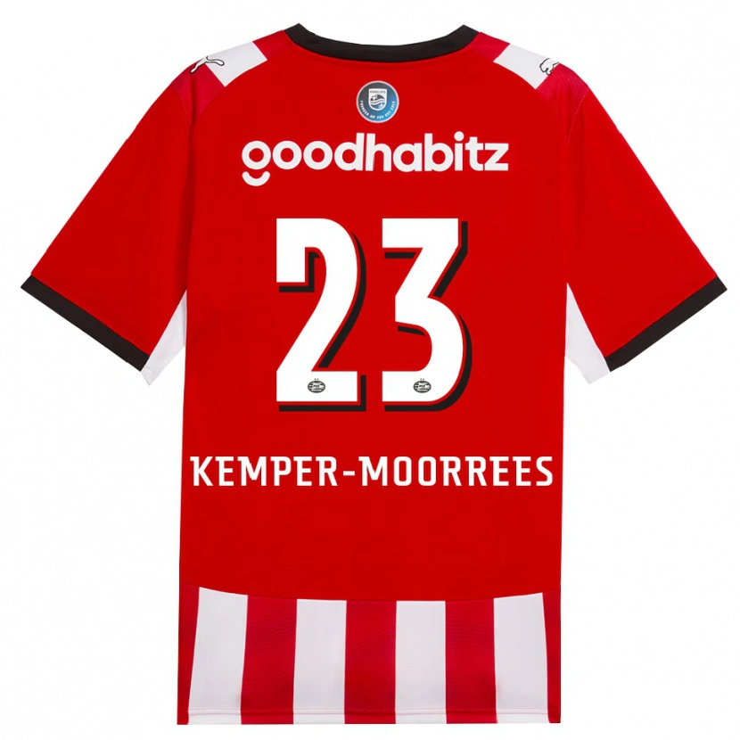 Danxen Hombre Camiseta Myrthe Kemper-Moorrees #23 Rojo Blanco Negro 1ª Equipación 2026/27 La Camisa México
