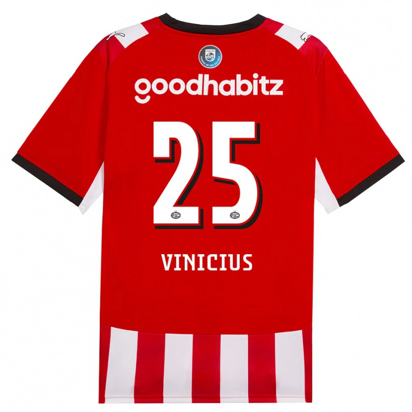 Danxen Hombre Camiseta Carlos Vinicius #25 Rojo Blanco Negro 1ª Equipación 2026/27 La Camisa México