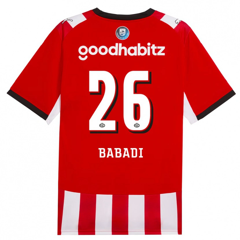 Danxen Hombre Camiseta Isaac Babadi #26 Rojo Blanco Negro 1ª Equipación 2026/27 La Camisa México