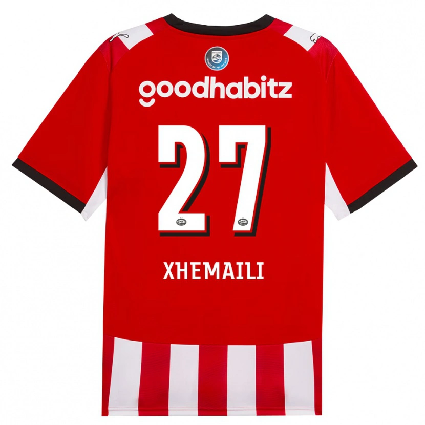 Danxen Hombre Camiseta Riola Xhemaili #27 Rojo Blanco Negro 1ª Equipación 2026/27 La Camisa México