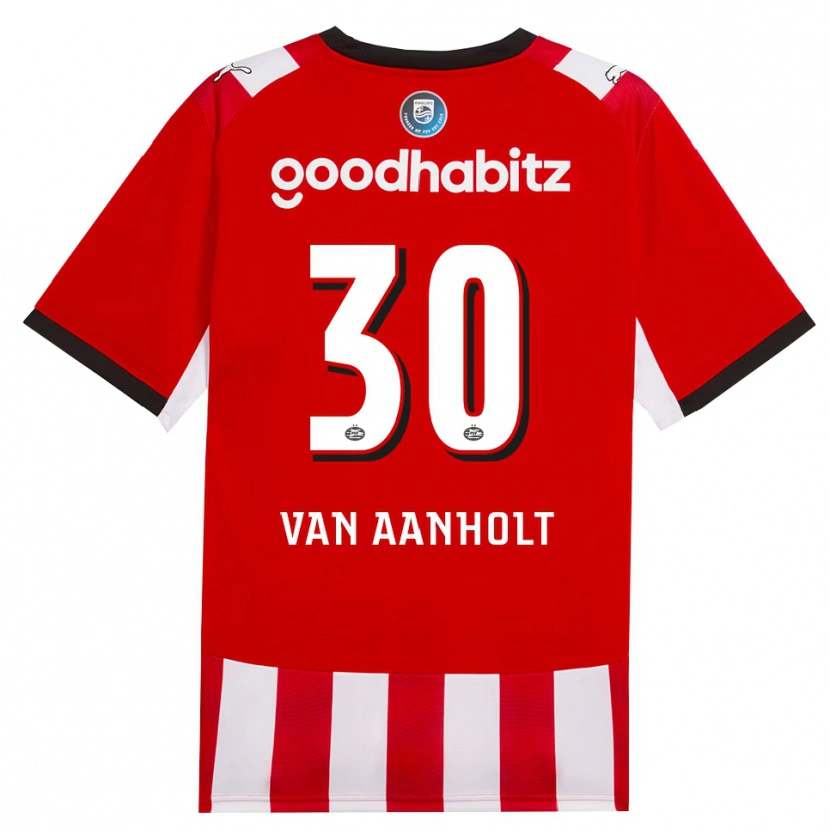 Danxen Hombre Camiseta Patrick Van Aanholt #30 Rojo Blanco Negro 1ª Equipación 2026/27 La Camisa México
