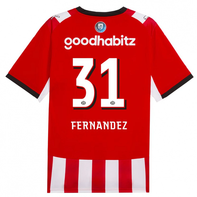 Danxen Hombre Camiseta Noah Fernandez #31 Rojo Blanco Negro 1ª Equipación 2026/27 La Camisa México