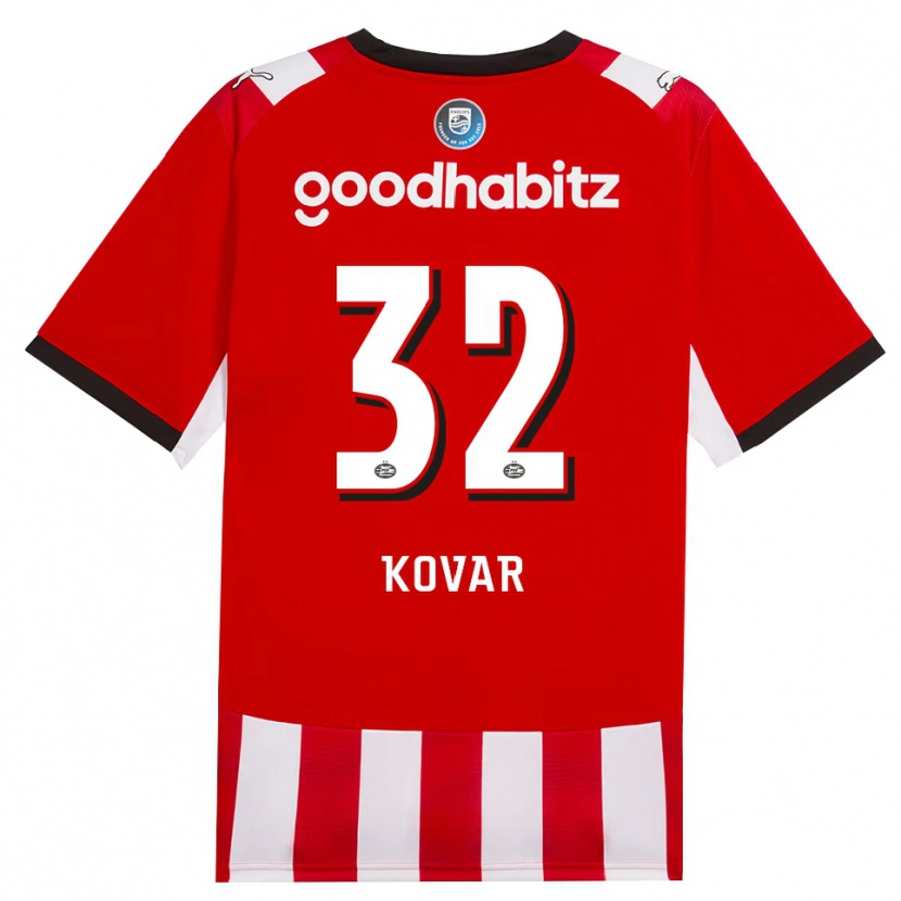 Danxen Hombre Camiseta Matej Kovar #32 Rojo Blanco Negro 1ª Equipación 2026/27 La Camisa México