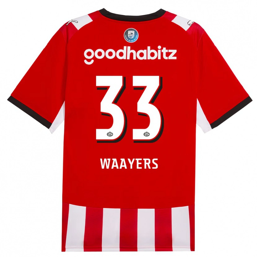 Danxen Hombre Camiseta Eus Waayers #33 Rojo Blanco Negro 1ª Equipación 2026/27 La Camisa México