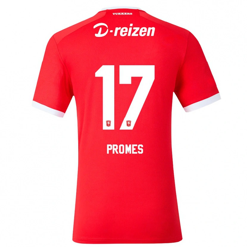 Danxen Hombre Camiseta Rodrigo Promes #17 Rojo Blanco 1ª Equipación 2026/27 La Camisa México