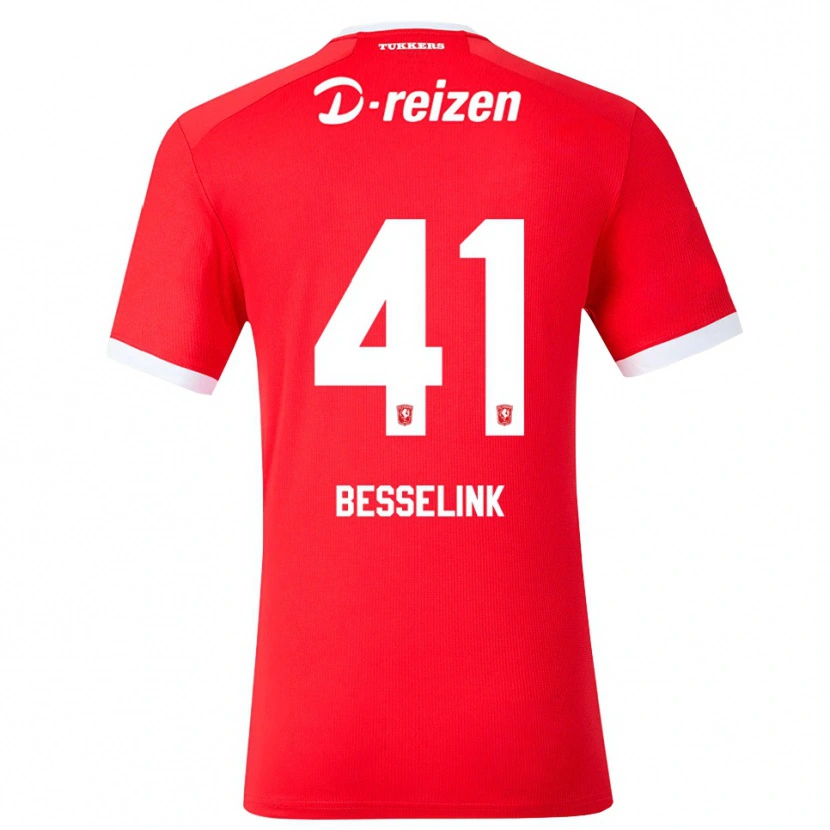 Danxen Hombre Camiseta Gijs Besselink #41 Rojo Blanco 1ª Equipación 2026/27 La Camisa México