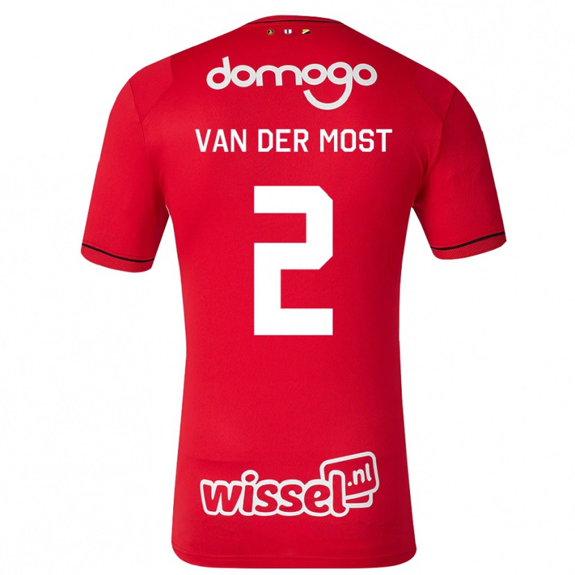 Danxen Hombre Camiseta Liza Van Der Most #2 Rojo Blanco Negro 1ª Equipación 2026/27 La Camisa México