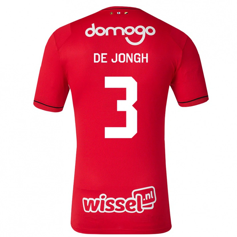 Danxen Hombre Camiseta Bryan De Jongh #3 Rojo Blanco Negro 1ª Equipación 2026/27 La Camisa México