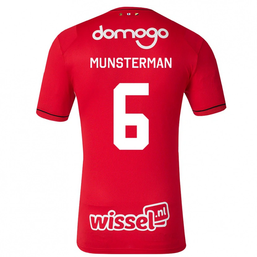 Danxen Hombre Camiseta Marthe Munsterman #6 Rojo Blanco Negro 1ª Equipación 2026/27 La Camisa México