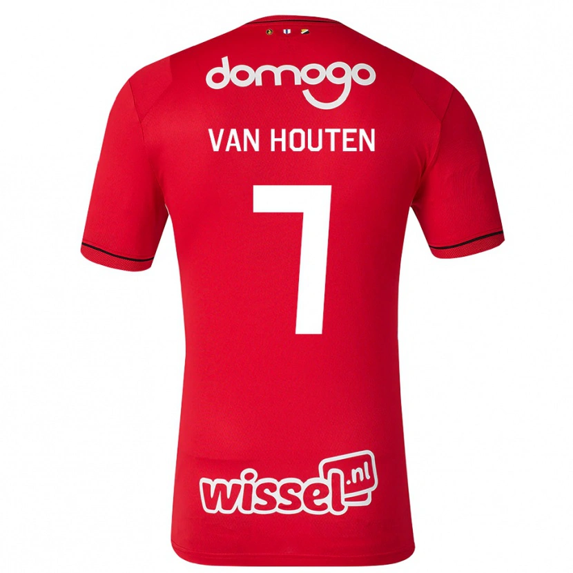 Danxen Hombre Camiseta Dylan Van Houten #7 Rojo Blanco Negro 1ª Equipación 2026/27 La Camisa México