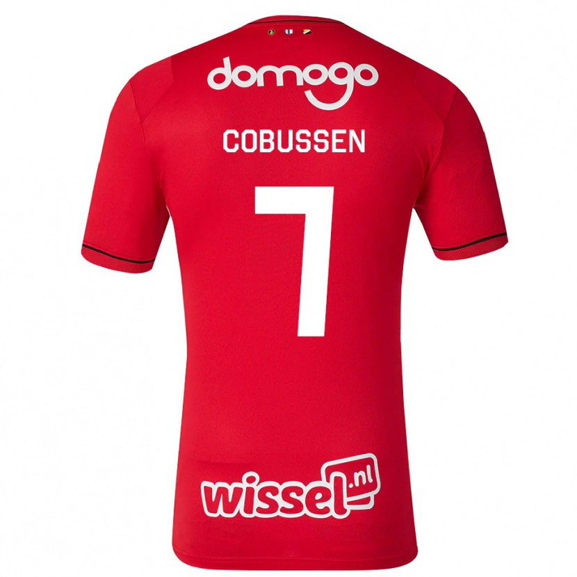 Danxen Hombre Camiseta Sophie Cobussen #7 Rojo Blanco Negro 1ª Equipación 2026/27 La Camisa México