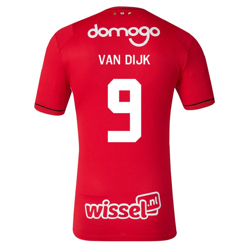 Danxen Hombre Camiseta Bright Van Dijk #9 Rojo Blanco Negro 1ª Equipación 2026/27 La Camisa México