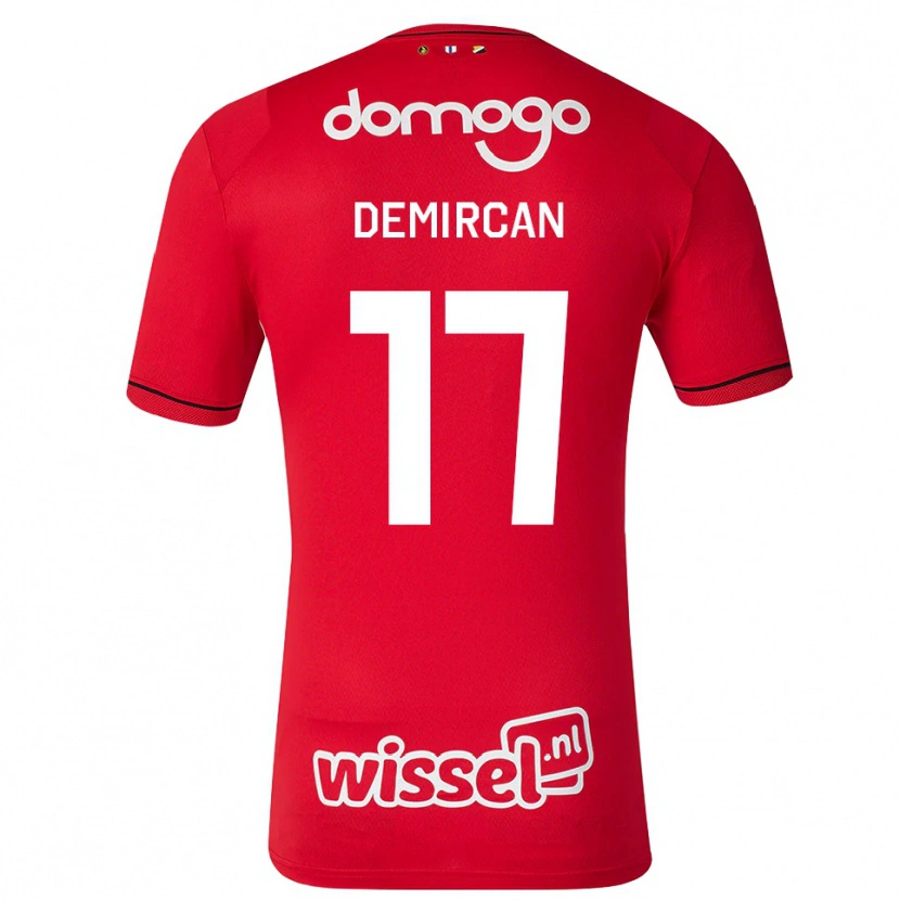 Danxen Hombre Camiseta Emirhan Demircan #17 Rojo Blanco Negro 1ª Equipación 2026/27 La Camisa México